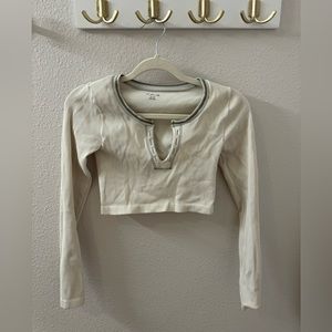 Urban Outfitters tight cropped white long sleeve